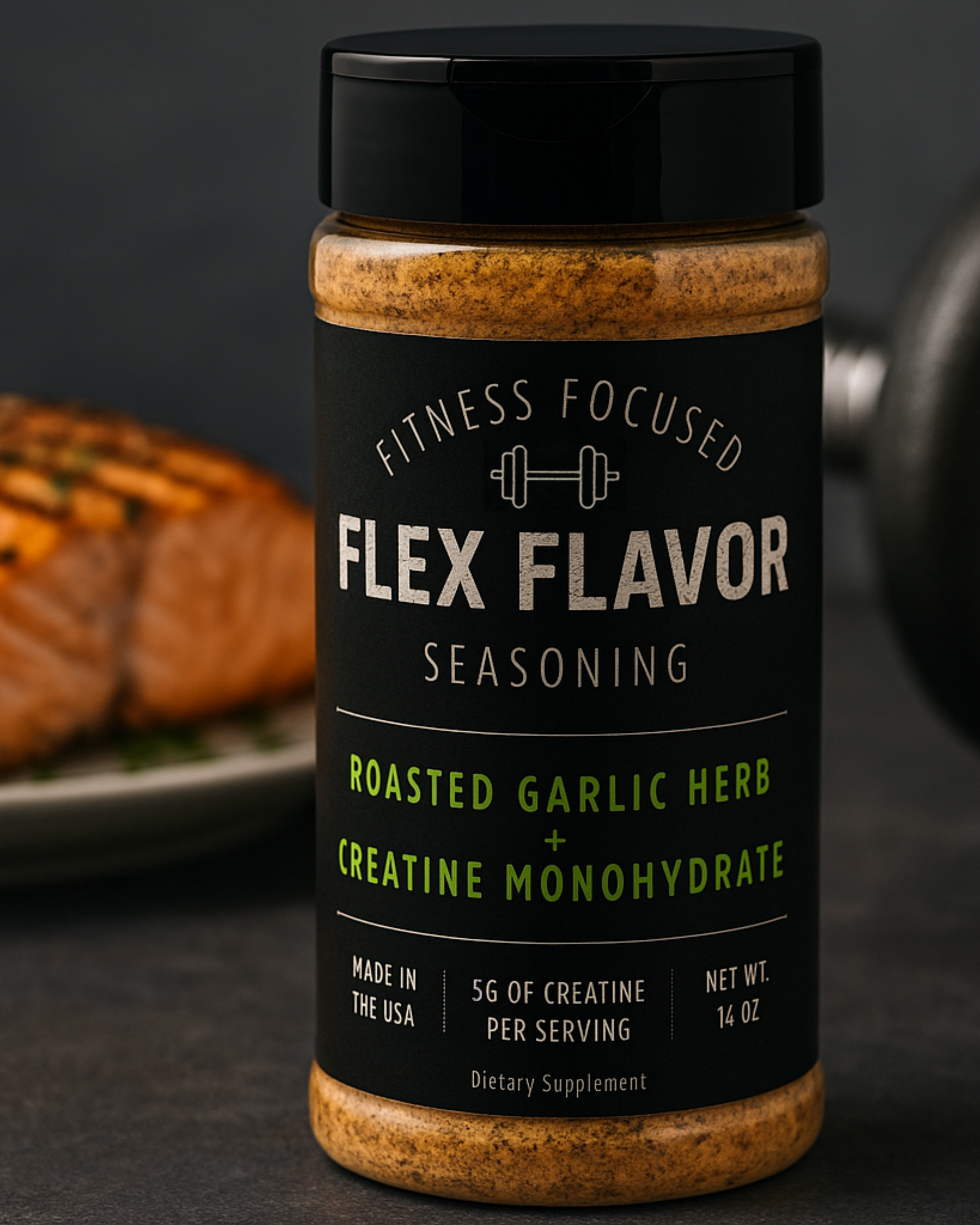 Flex Flavor Creatine Supplement Seasoning Roasted Garlic Herb product