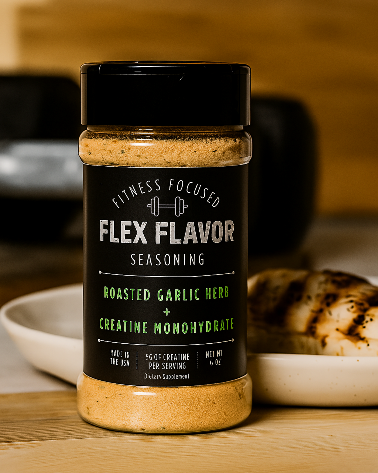Flex Flavor Creatine Supplement Seasoning Roasted Garlic Herb product