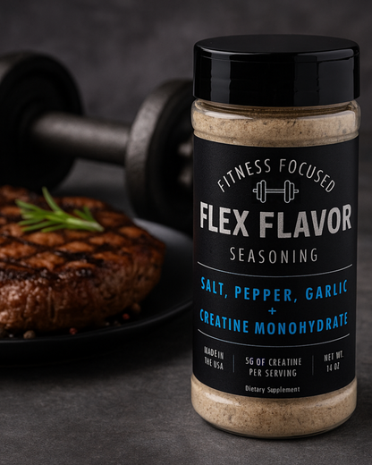 Flex Flavor Creatine Supplement Seasoning Salt Pepper Garlic product